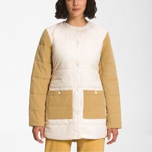 New The North Face Harway Collarless Midi Color-block Puffer Jacket | Size XXL